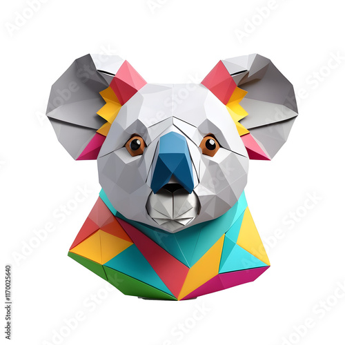 An Origami Koala in Colourful photo