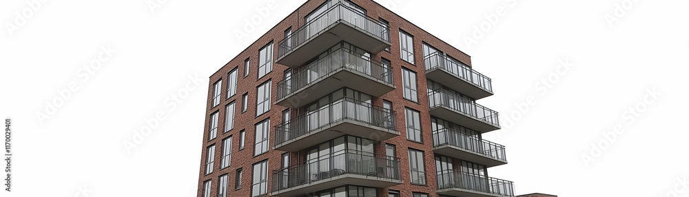 Brick Apartment Building Illustration Brick Apartment Building Illustration