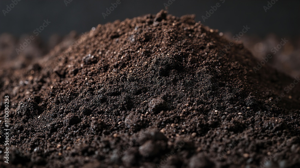 Dark Soil Texture: Close-up of Rich Earth Dark Soil Texture: Close-up of Rich Earth