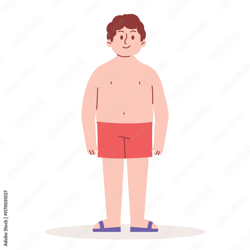 Fototapeta premium Obese Man after Weight Loss