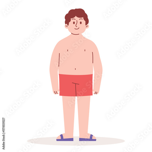 Obese Man after Weight Loss