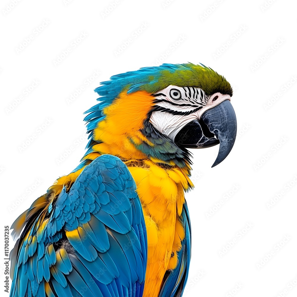 Fototapeta premium blue and yellow macaw ara