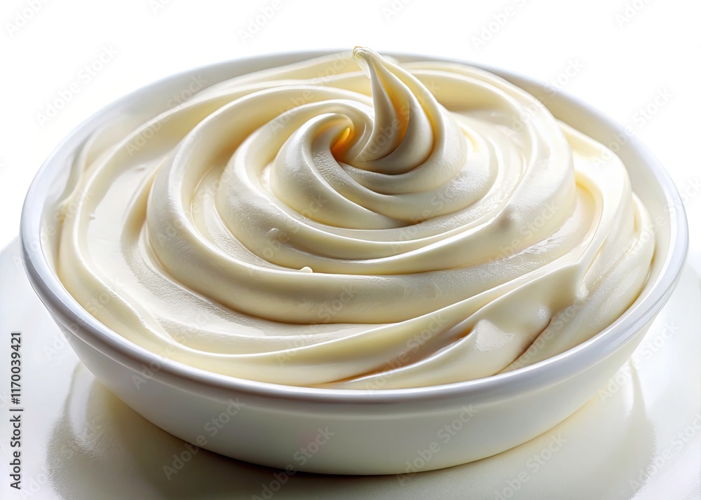 Organic dairy's delightful texture: creamy yogurt in a close-up, rotating swirl. Organic dairy's delightful texture: creamy yogurt in a close-up, rotating swirl.