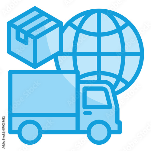 Worldwide Shipping Icon Element For Design