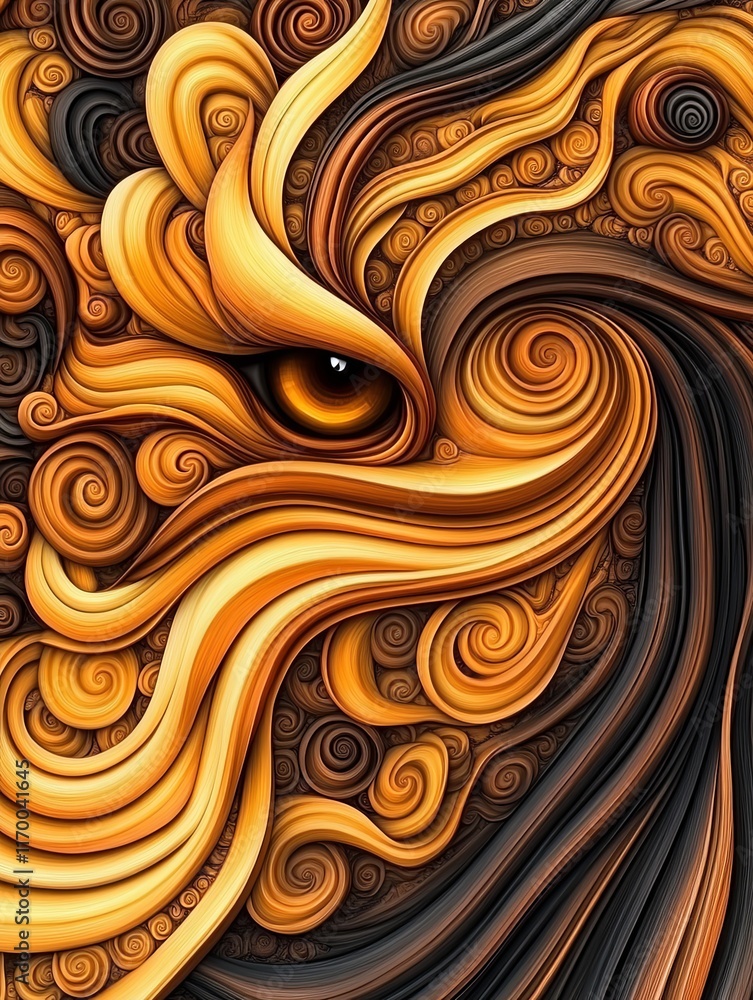Detailed Wooden Artwork with Rich Tone and Subtleties Detailed Wooden Artwork with Rich Tone and Subtleties