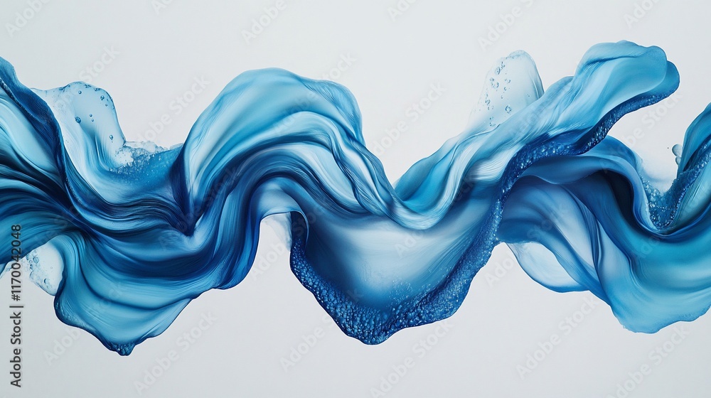 Abstract flowing blue fabric. Abstract flowing blue fabric.