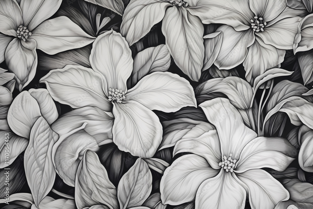 black and white flower drawing black and white flower drawing