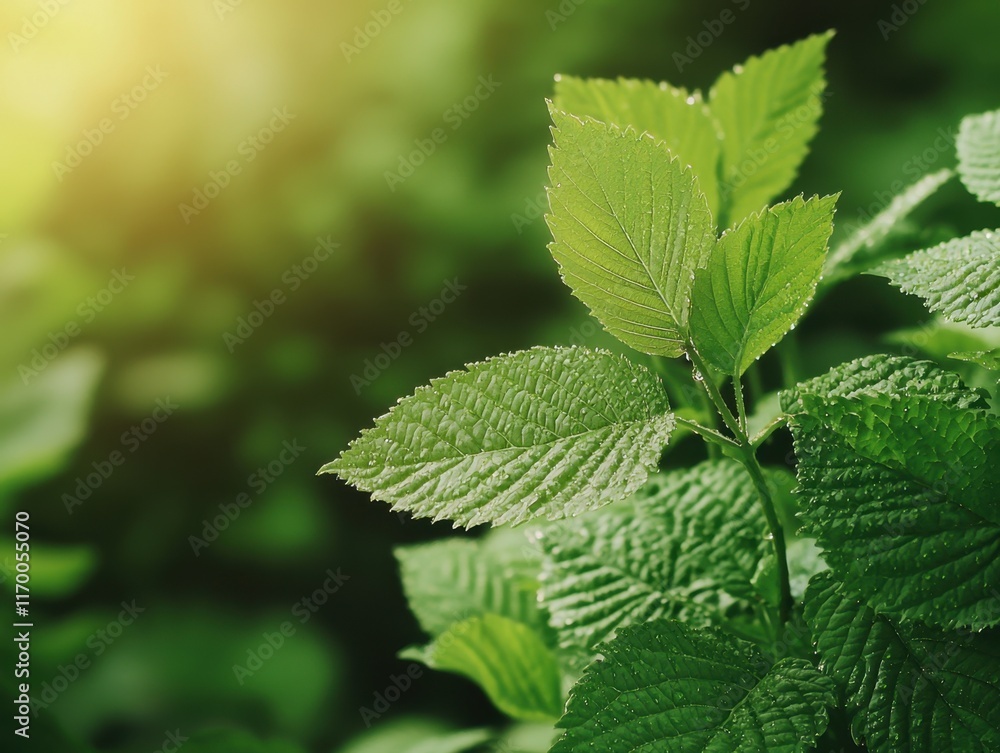 Fresh Green Leaves with Sunlight in Background during Spring Season Fresh Green Leaves with Sunlight in Background during Spring Season