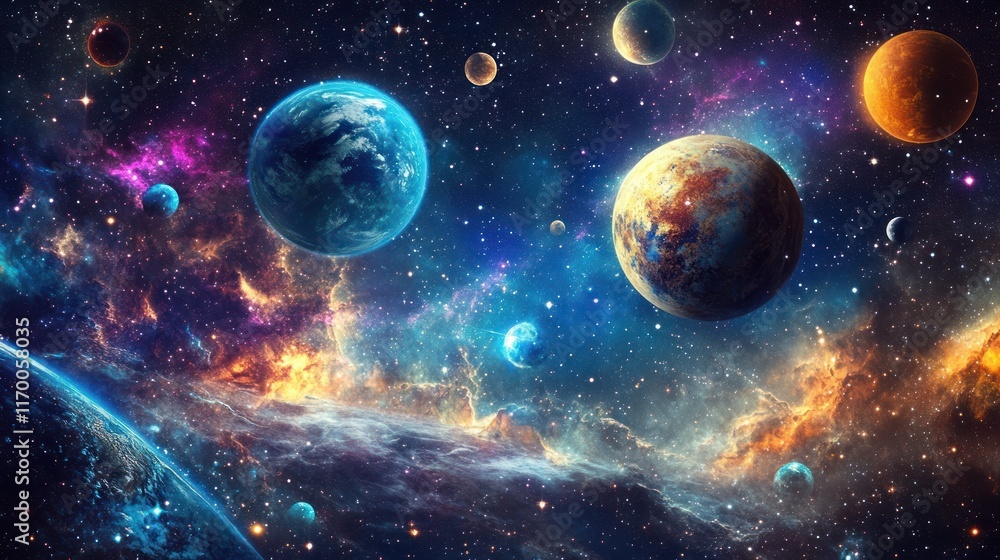 Cosmic Wonders: A Celestial Tapestry of Planets and Nebulae Cosmic Wonders: A Celestial Tapestry of Planets and Nebulae