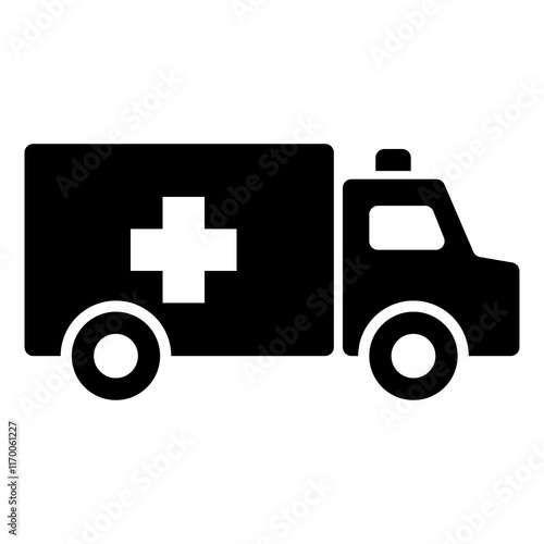 ambulance glyph icon