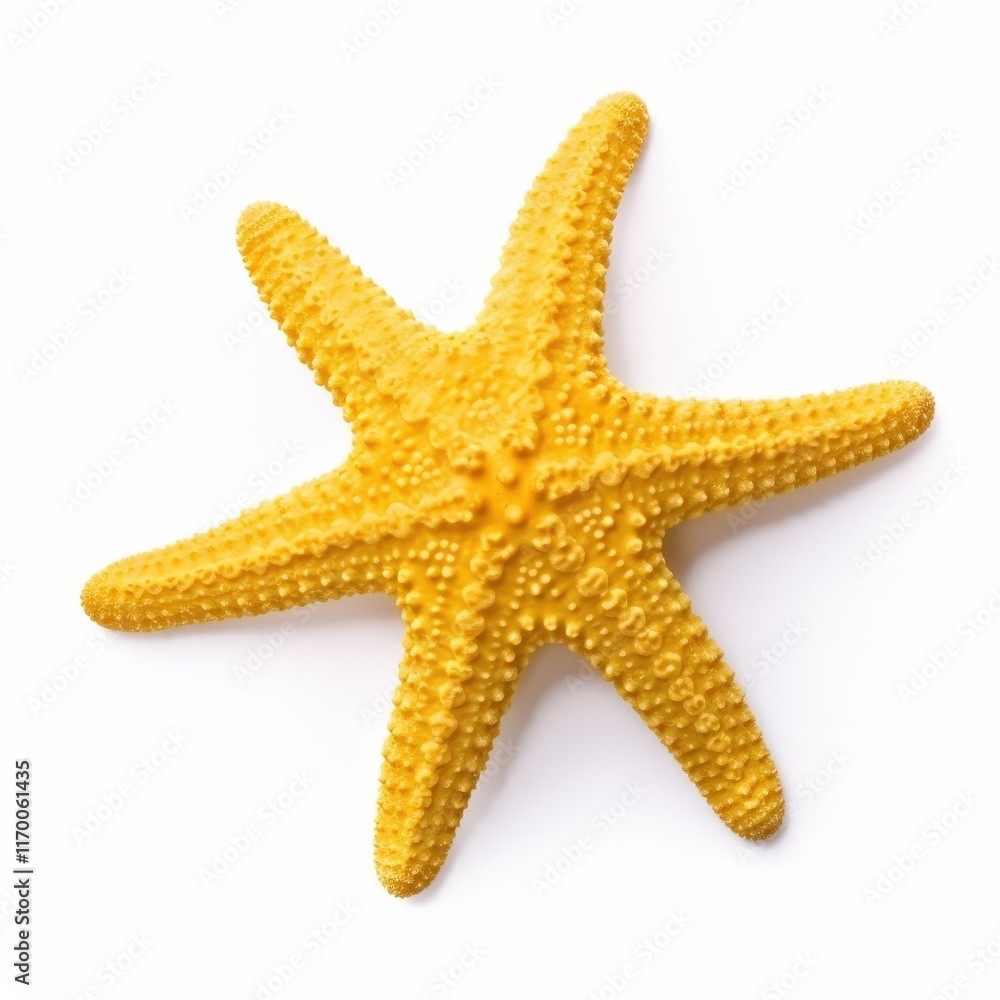 Isolated Yellow Sea Star on White Background for Nature and Marine Life Imagery Perfect for Aquatic Themes and Educational Purposes Isolated Yellow Sea Star on White Background for Nature and Marine Life Imagery Perfect for Aquatic Themes and Educational Purposes