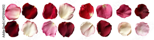 Wallpaper Mural Isolated Rose Petals on Transparent Background Torontodigital.ca