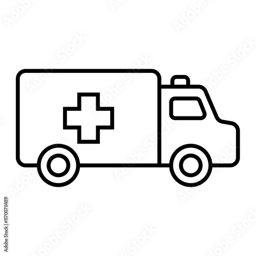 ambulance line icon