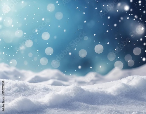 Wallpaper Mural A snowy landscape with trees and a blurred background Torontodigital.ca