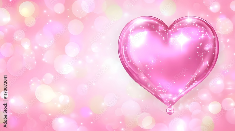 Pink Shiny Heart Balloon Valentine s Day Love Romance Background Pink Shiny Heart Balloon Valentine s Day Love Romance Background