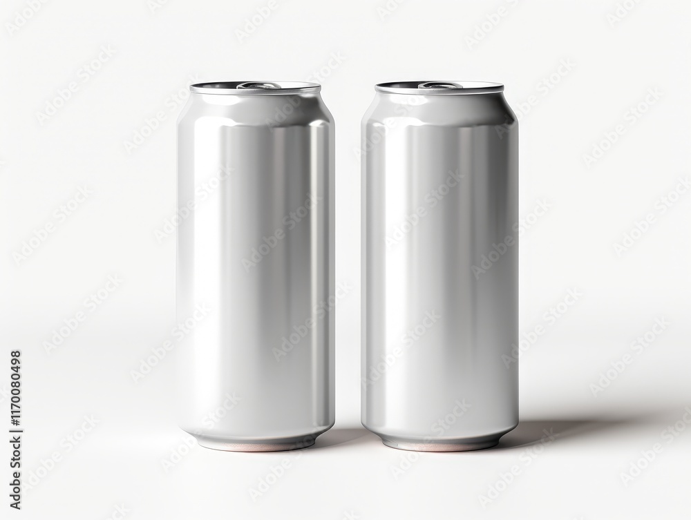 Isolated Empty Soda Cans on a Minimalistic Background with Soft Lighting Highlighting Their Clean Surfaces and Reflective Texture Isolated Empty Soda Cans on a Minimalistic Background with Soft Lighting Highlighting Their Clean Surfaces and Reflective Texture