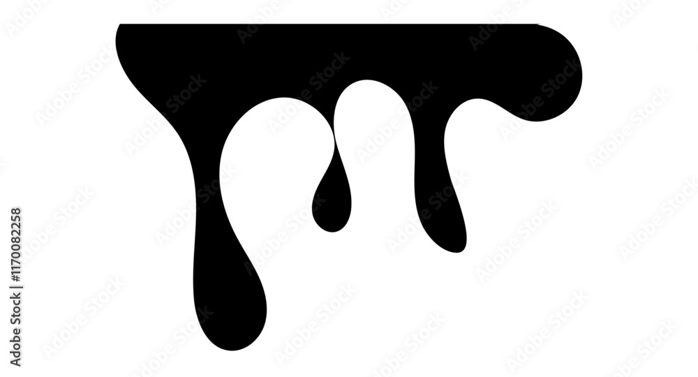 Drip paint 3D Ink stain. Drop melt liquid isolated on transparent background. Splash of chocolate, oil, blood. Black graffiti. Splatter syrup, candy sauce, caramel. Vector illustration Drip paint 3D Ink stain. Drop melt liquid isolated on transparent background. Splash of chocolate, oil, blood. Black graffiti. Splatter syrup, candy sauce, caramel. Vector illustration