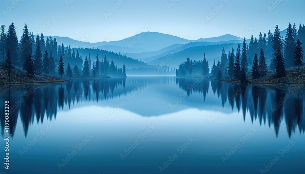 Obraz premium lake in the morning