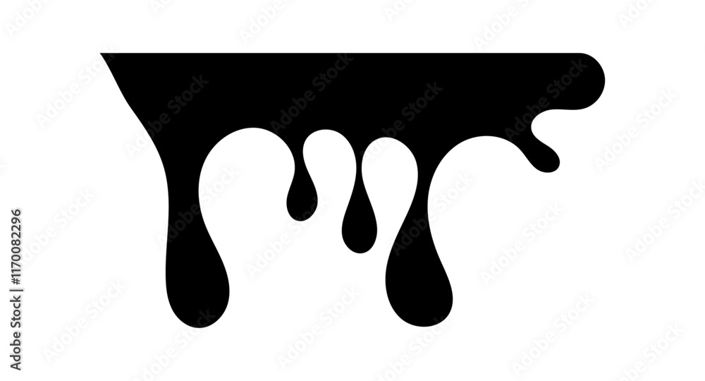 Drip paint 3D Ink stain. Drop melt liquid isolated on transparent background. Splash of chocolate, oil, blood. Black graffiti. Splatter syrup, candy sauce, caramel. Vector illustration Drip paint 3D Ink stain. Drop melt liquid isolated on transparent background. Splash of chocolate, oil, blood. Black graffiti. Splatter syrup, candy sauce, caramel. Vector illustration