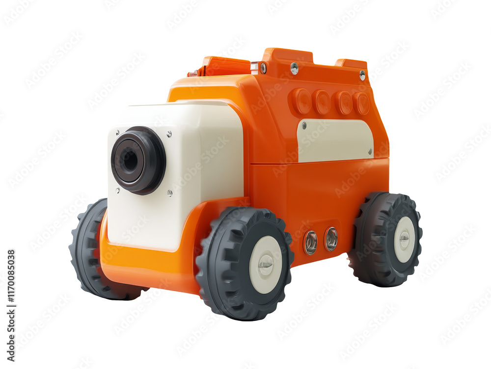 Fototapeta premium Isolated 3D Biofuel Pump Model on White Background for Stock Use