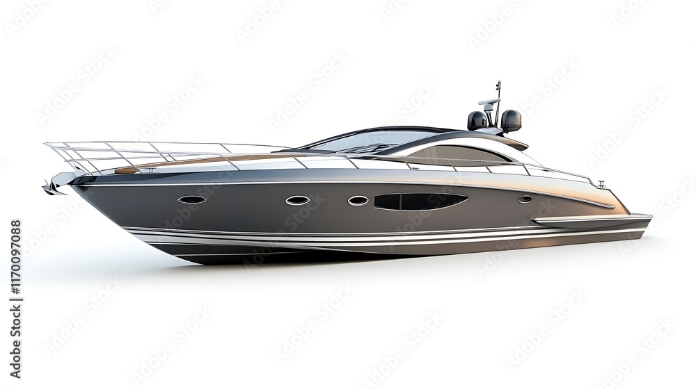 A sleek, modern yacht designed for leisure and luxury on the water. A sleek, modern yacht designed for leisure and luxury on the water.