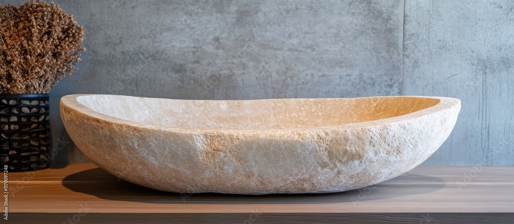 Elegant natural stone sink showcasing a smooth finish perfect for enhancing contemporary kitchen aesthetics and interior design themes Elegant natural stone sink showcasing a smooth finish perfect for enhancing contemporary kitchen aesthetics and interior design themes
