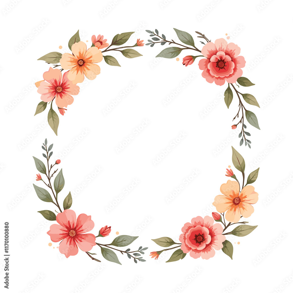 Spring concept vector illustration on white background Spring concept vector illustration on white background