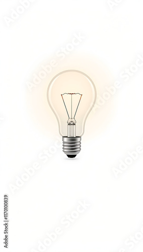 A flat, simple light bulb icon symbolizing ideas or innovation, clean design on a white background.