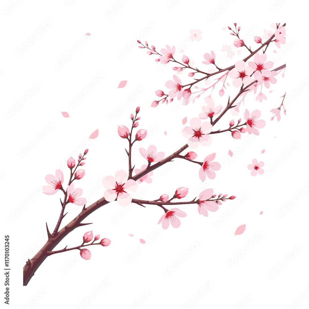 Spring concept vector illustration on white background Spring concept vector illustration on white background