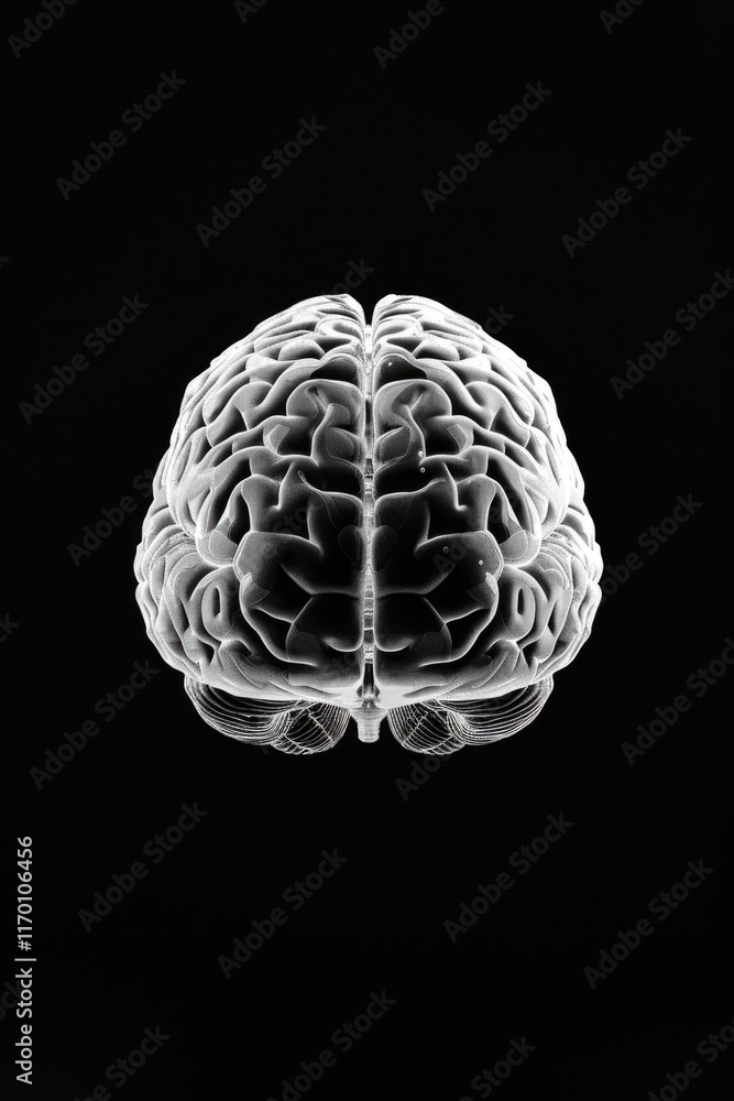 Brain with gray and white background. Brain with gray and white background.
