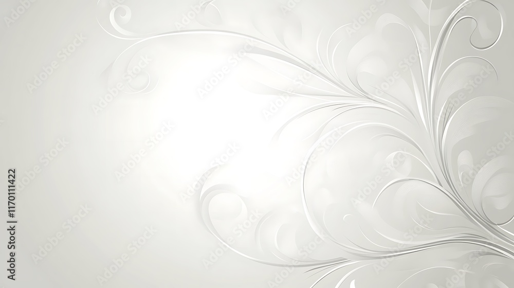 Elegant White Abstract Floral Design Background Elegant White Abstract Floral Design Background