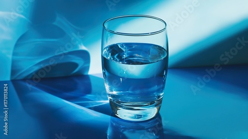 Wallpaper Mural Glass of Pure Water: Refreshment and Hydration Torontodigital.ca