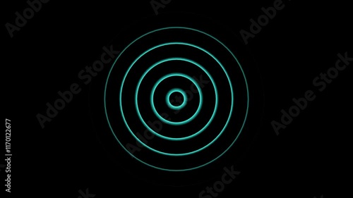 Abstract radio waves icon animation. Audio sound spectrum icon background 4k video.
