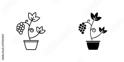 Berry shrubs and vines icons pack for apps and web UI designs