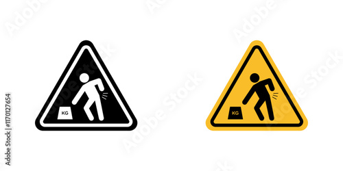 Warning heavy object signs pack for app and web UI designs