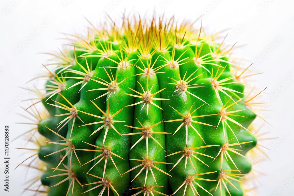 Fototapeta premium Macro botanical photography showcases exquisite desert cacti detail.