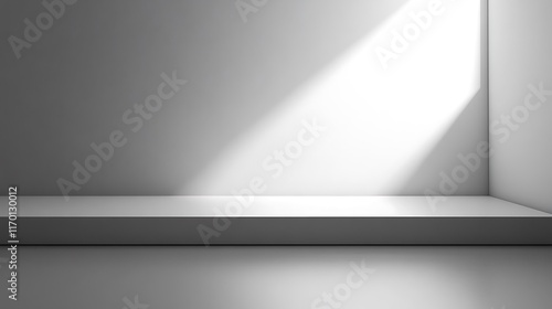 Wallpaper Mural Minimalist Room Interior With Light Beam And Platform Torontodigital.ca