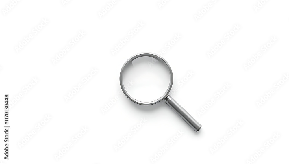 A simple magnifying glass icon for search concepts, minimalist design on a white background. A simple magnifying glass icon for search concepts, minimalist design on a white background.