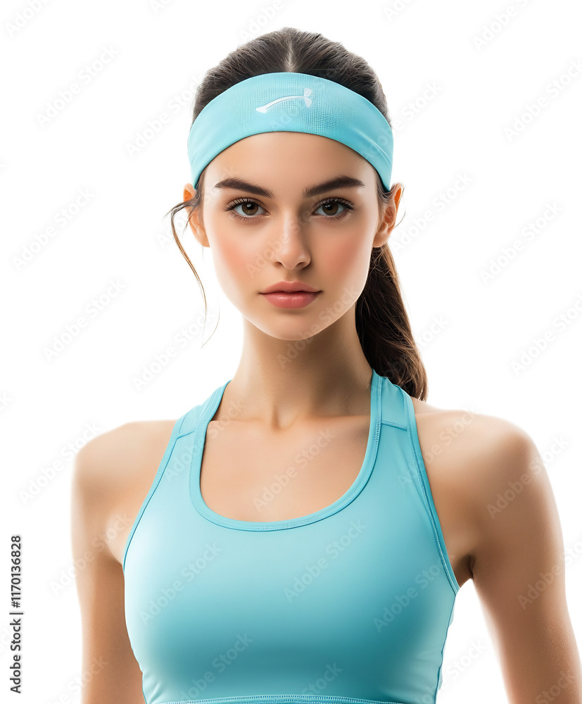 Young Fit Woman in Activewear Headband Exercising and Staying Healthy Young Fit Woman in Activewear Headband Exercising and Staying Healthy