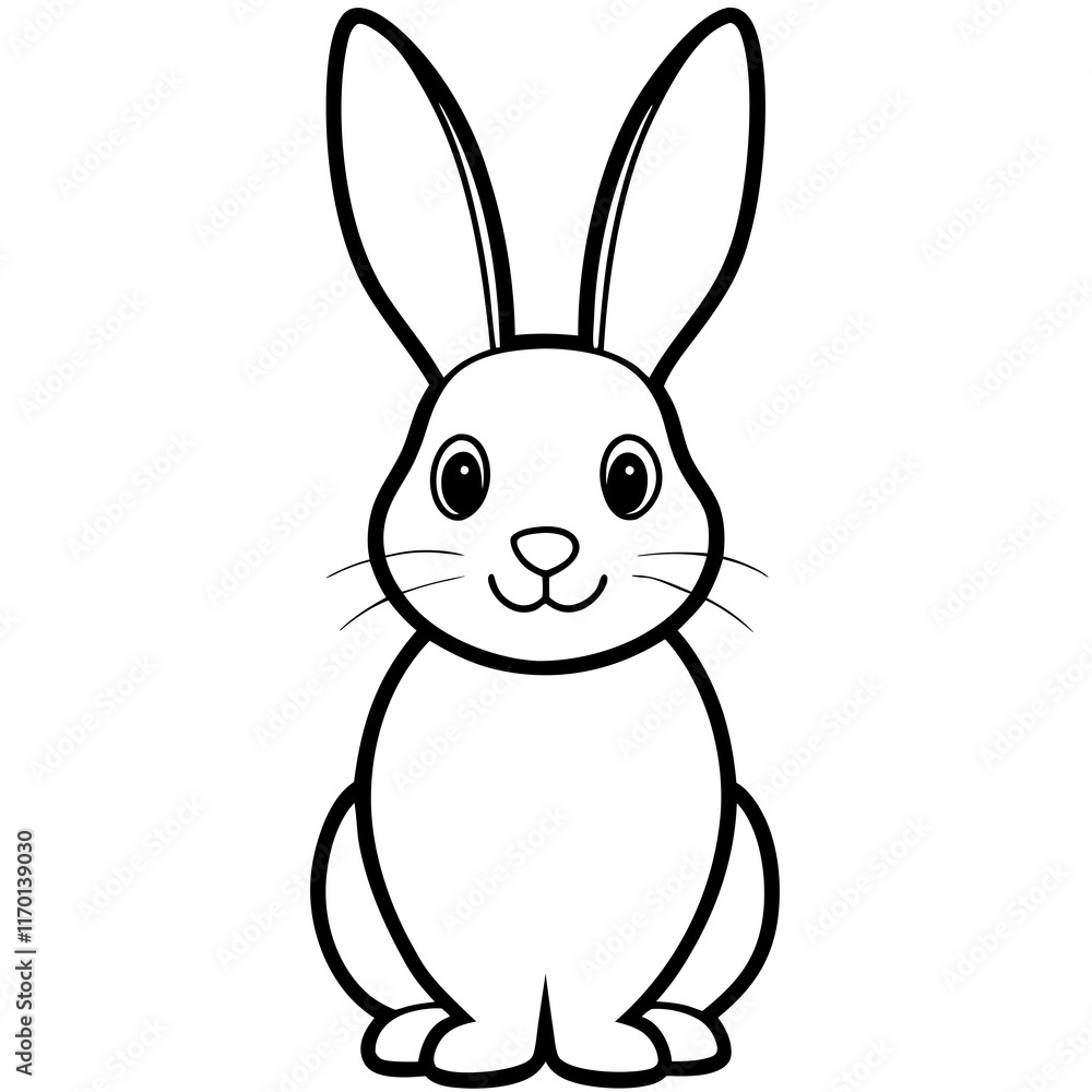 Fototapeta premium rabbit cartoon isolated on white