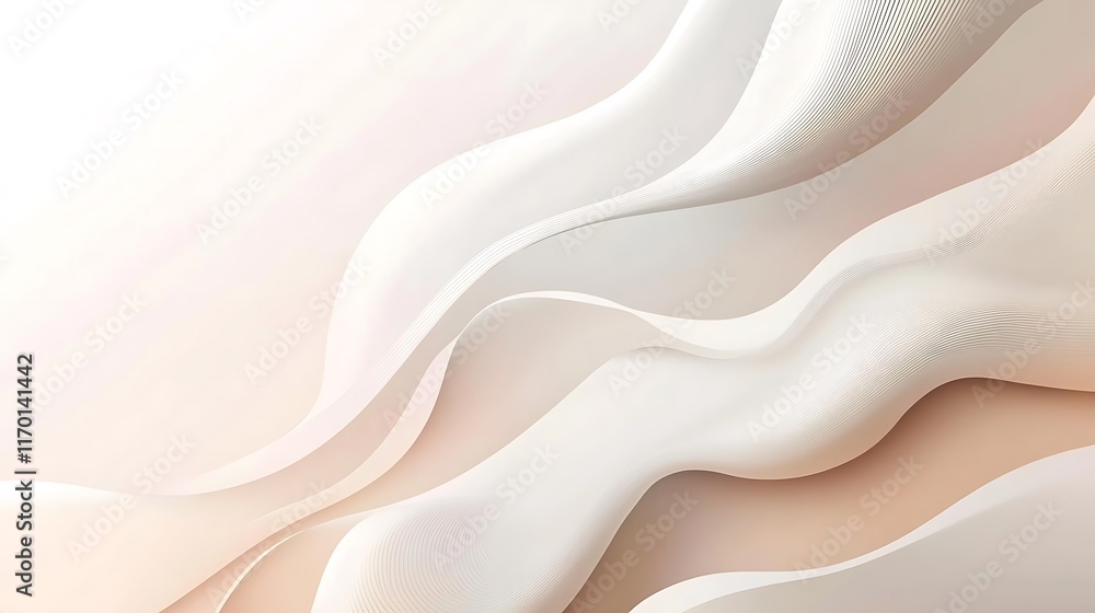 Abstract Beige and White Wavy Lines Design Abstract Beige and White Wavy Lines Design