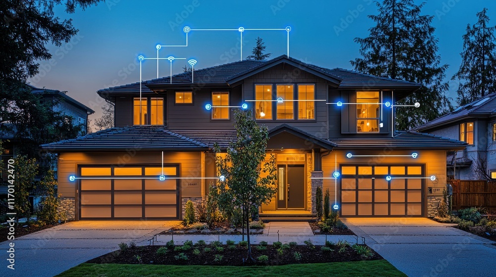 Fototapeta premium Enhancing interactive standards through iot applications in smart homes a comprehensive analysis of technology integration