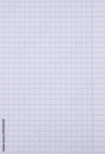 a piece of a checkered notebook in close-up photo