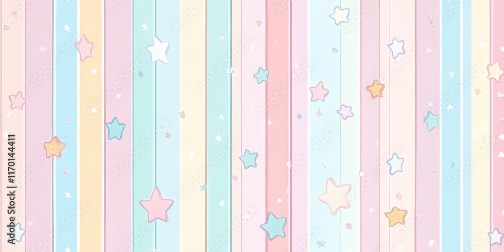 Colorful background with stars and a rainbow stripe. The stars are scattered throughout the background, with some closer to the top and others closer to the bottom. Scene is cheerful and playful Colorful background with stars and a rainbow stripe. The stars are scattered throughout the background, with some closer to the top and others closer to the bottom. Scene is cheerful and playful