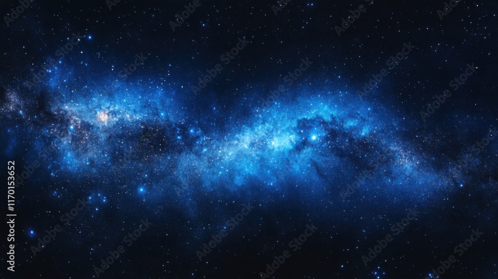 Naklejka premium A scenic view of the Milky Way galaxy stretched across the night sky