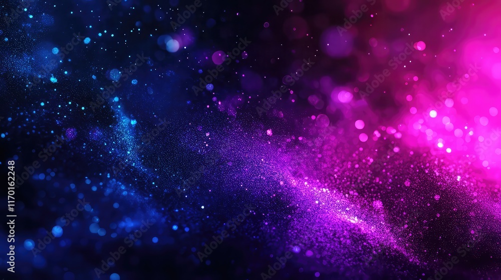 Naklejka premium Abstract Poster Design: Glowing Gradient Shapes on Grainy Dark Background