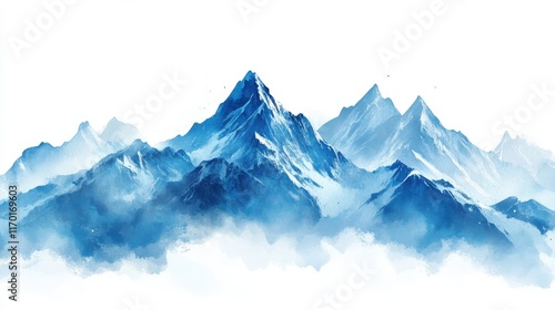 Wallpaper Mural Explore a breathtaking winter landscape featuring stunning snow-capped mountains Torontodigital.ca