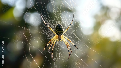Wallpaper Mural Spider web selective focus Torontodigital.ca