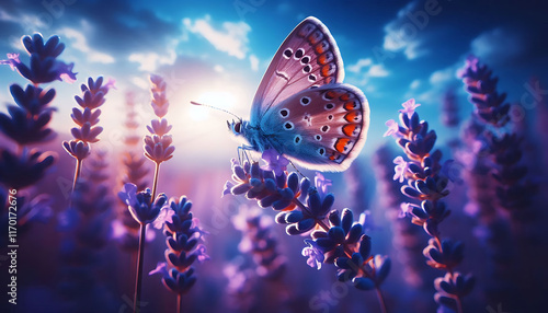 Butterfly on the lavender