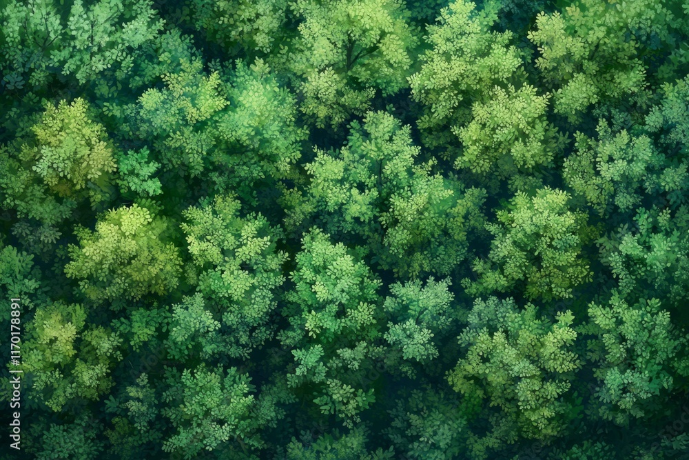 Aerial view of lush green forest canopy. (26) Aerial view of lush green forest canopy. (26)